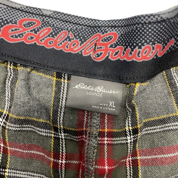 Eddie Bauer Flannel Pajama Men's XL Pants Drawstring Set Of 2 Plaid PJ's - Picture 3 of 3